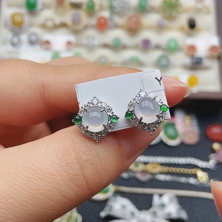 翡翠银S925镶嵌戒指77