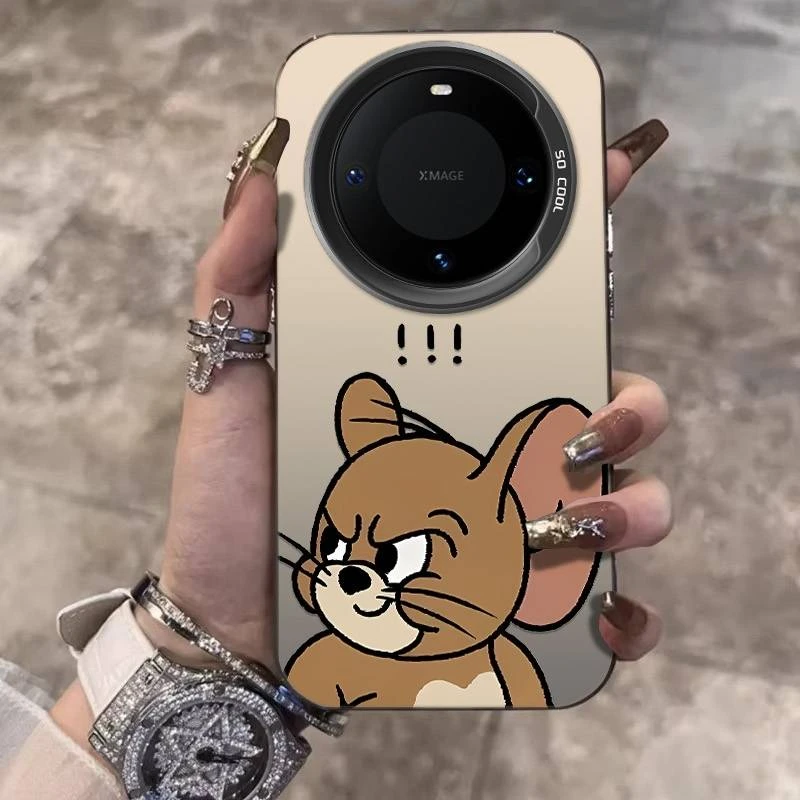 惊讶杰瑞适用华为mate70Pro手机壳高级mate60创意50/40磨砂保护套