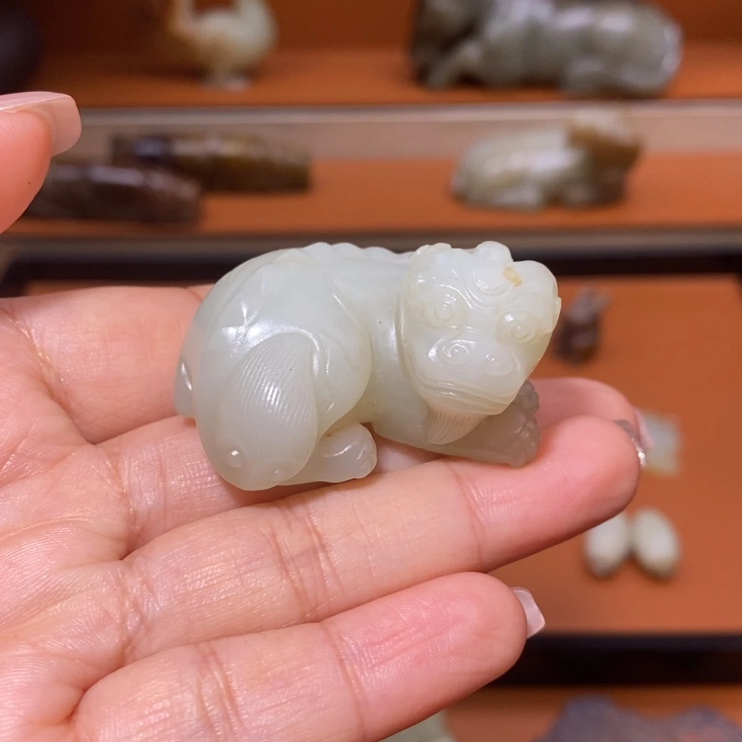 和田玉挂件未镶嵌龙**下