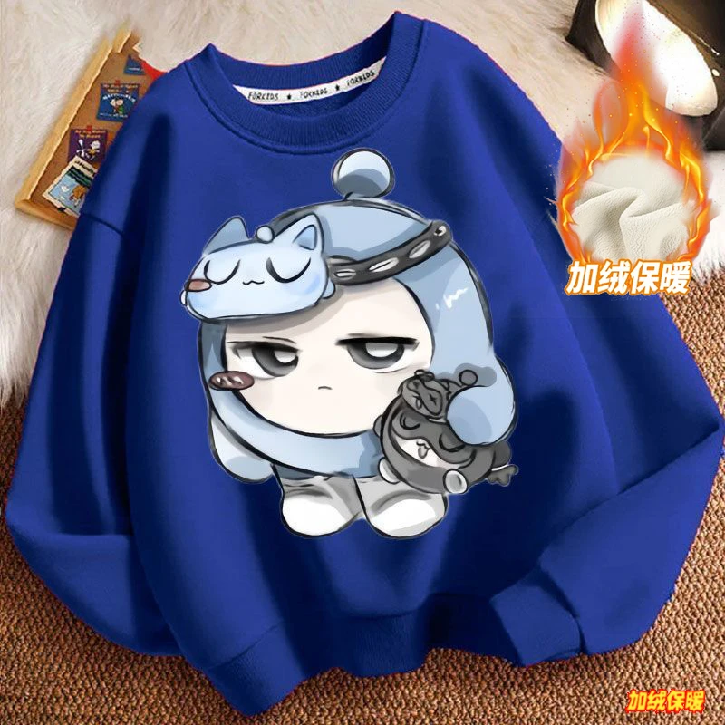 新款蛋仔派对春秋冬小中大男女儿童休闲时尚圆领加厚卫衣