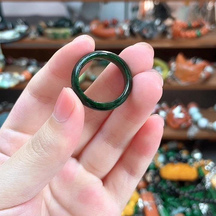 翡翠未镶嵌戒指饰品