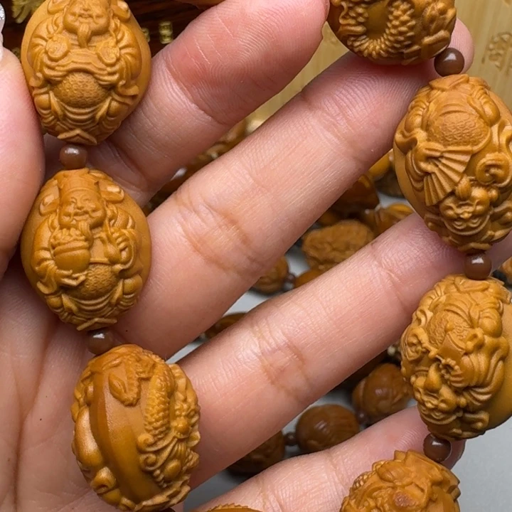 橄榄核手串/手链九龙财神