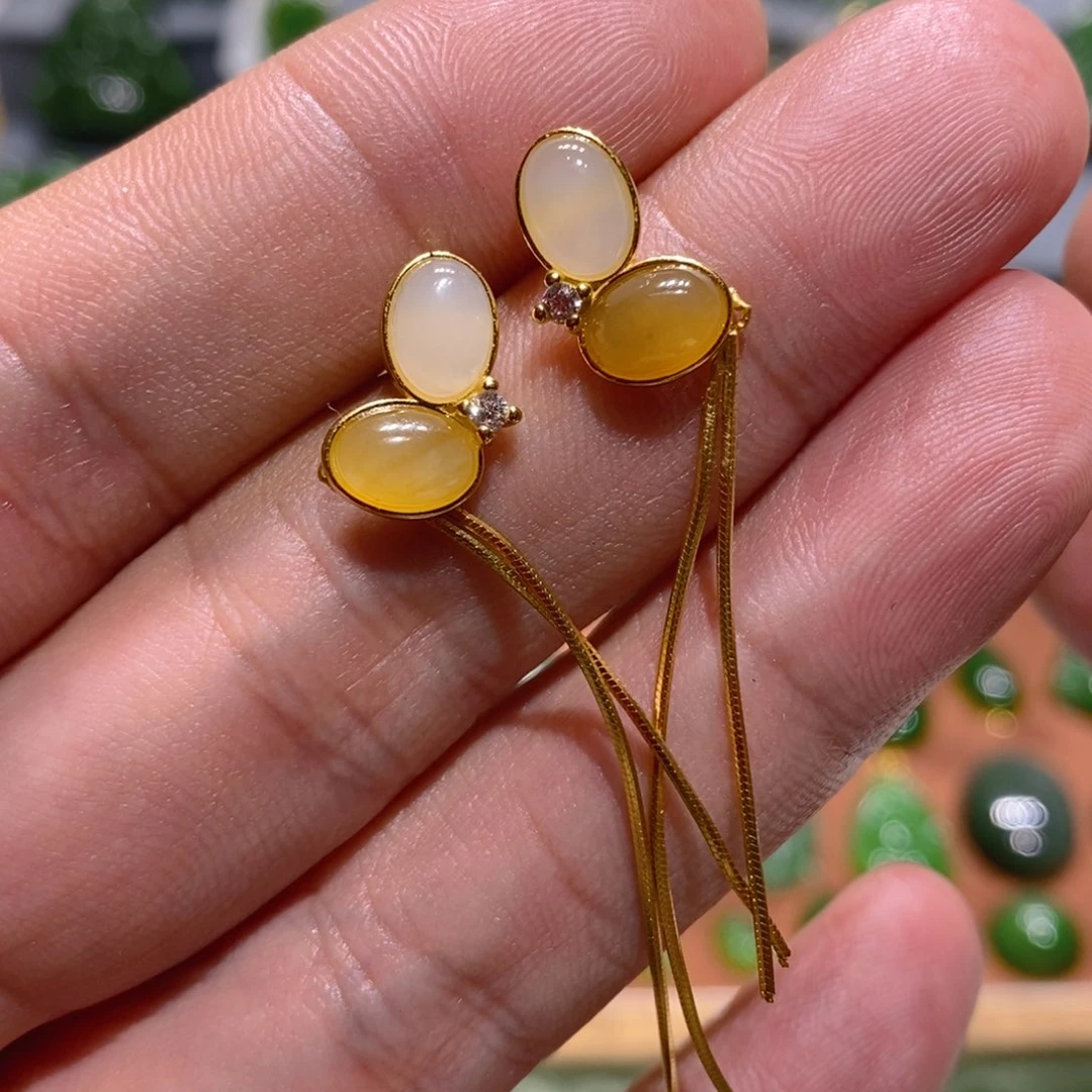 和田玉（碧玉）银S925镶嵌颈饰