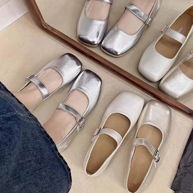 秋休闲款法式女新款百搭软底豆豆鞋单鞋1282
