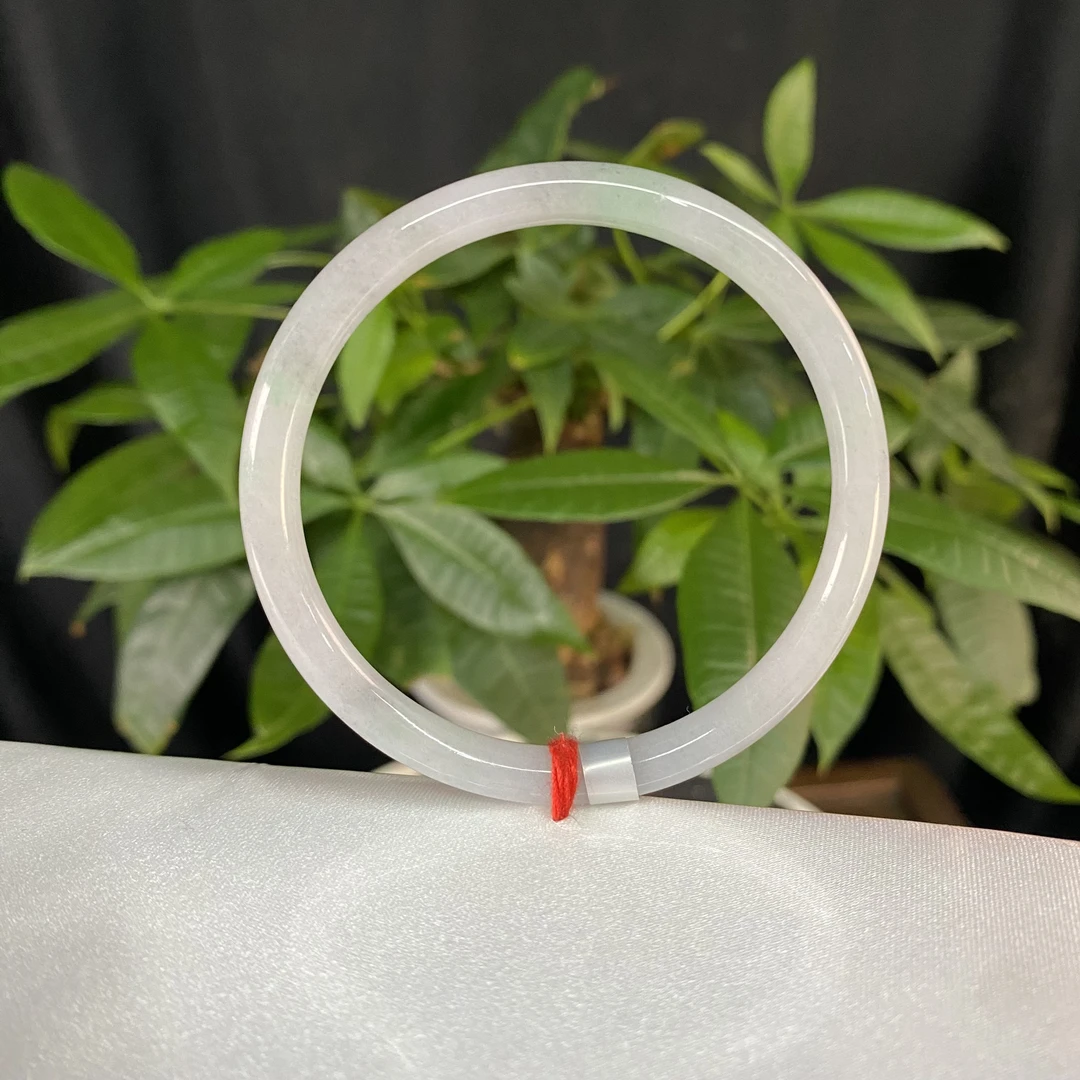 JXSZ-0250 天然缅甸翡翠A货手镯 圈口：54