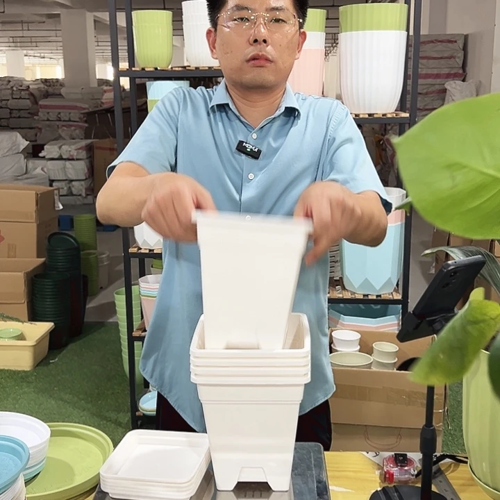 正品方盆160口16高18白色五支带托