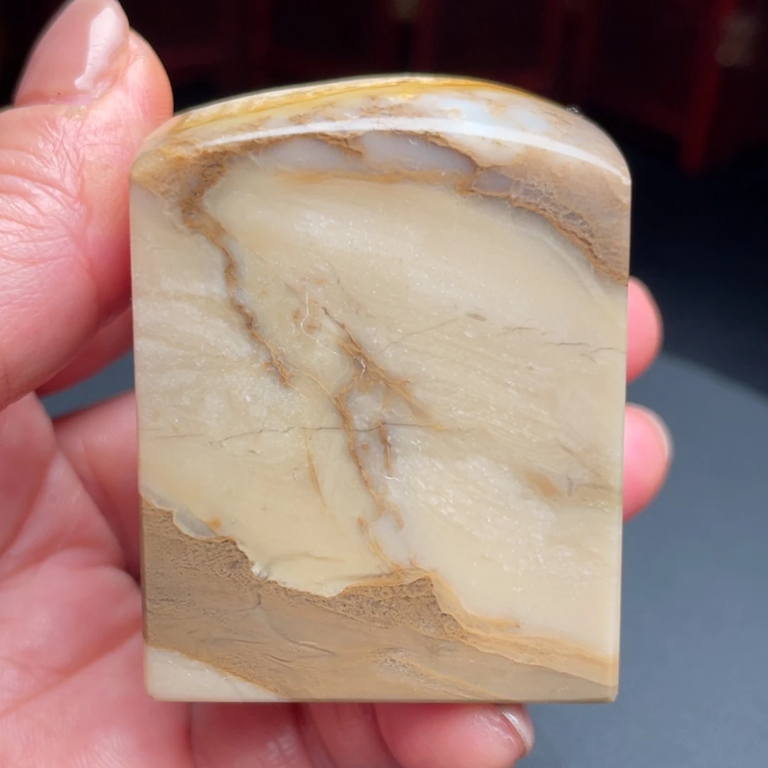 七***火田黄石昌化石手把件印章摆件