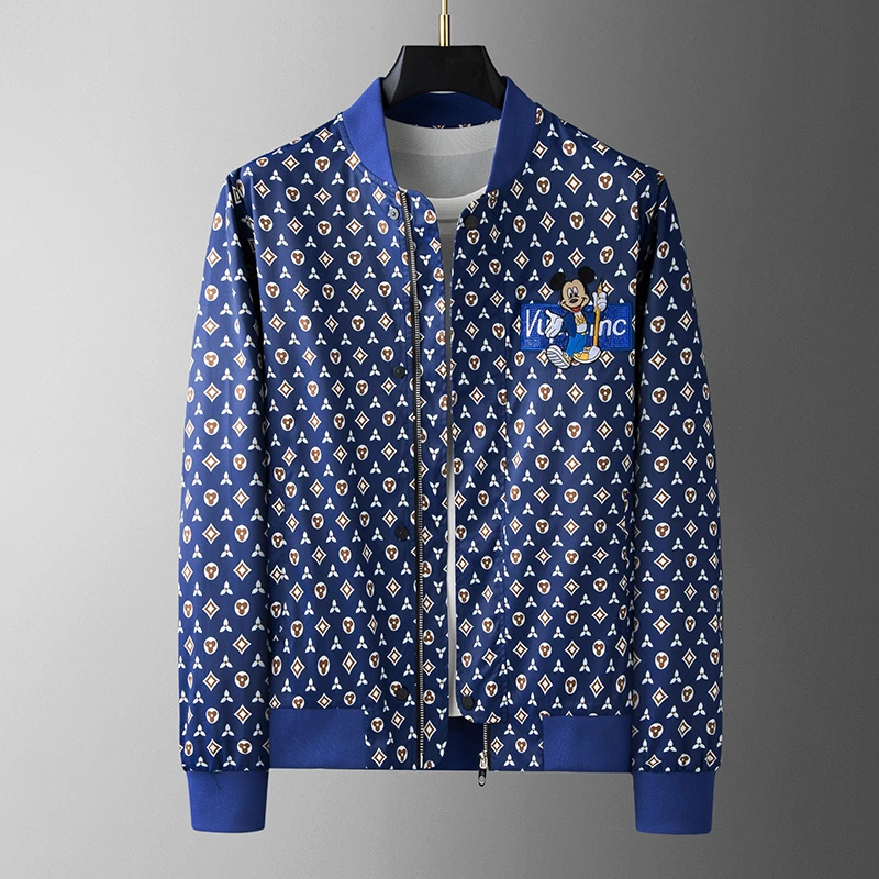 莫安摩萨利外套男欧货夹克潮流百搭痞帅男装运动风衣棒球服秋季