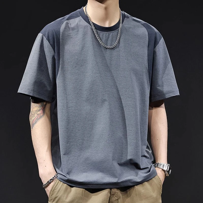 MR.MUDI/穆迪先生短袖t桖男纯色宽松半袖休闲圆领薄款运动日系潮