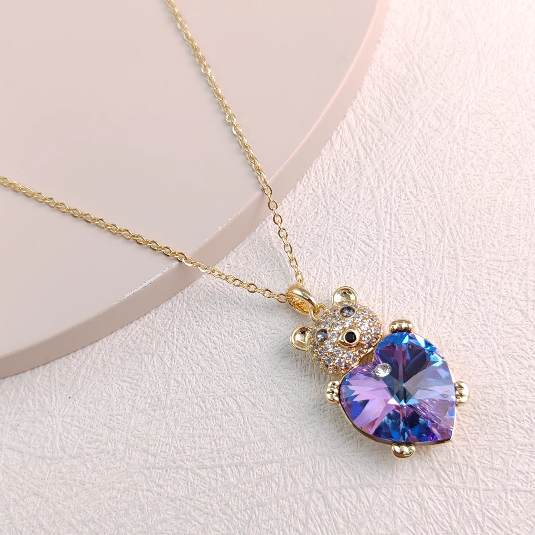 XUPING/旭平首饰 合金项链 年终狂欢时尚小熊爱心 GDJ X000791002