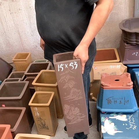 紫砂花盆手工艺品