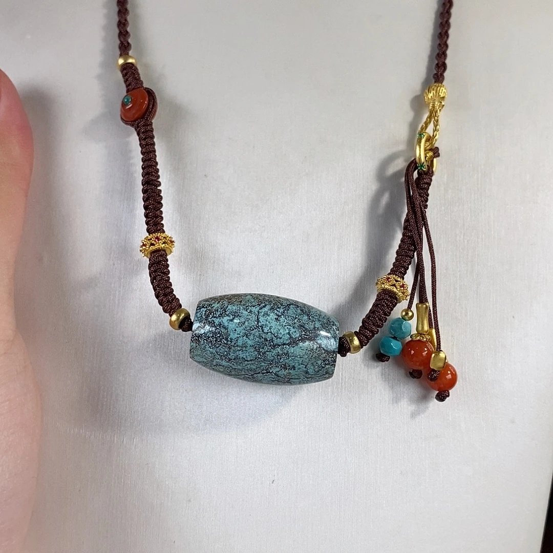 绿松石银S925镀金镶嵌珠宝奇石