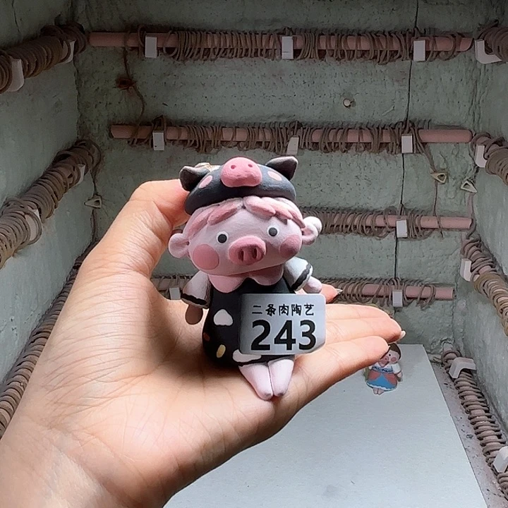 爱***猫摆件景德镇陶瓷手作摆件猪猪猪