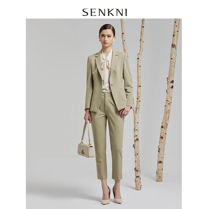 圣可尼斜纹精纺毛料S150306MF通勤长裤