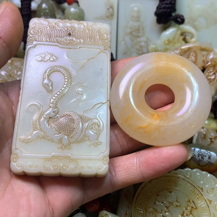 和田玉未镶嵌挂件用****7