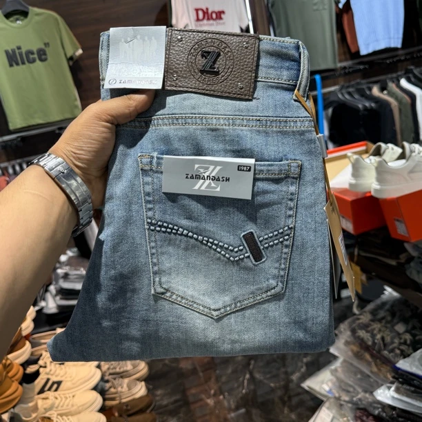 夏季弹力轻奢修身小直筒中腰秋冬长裤牛仔裤男百搭