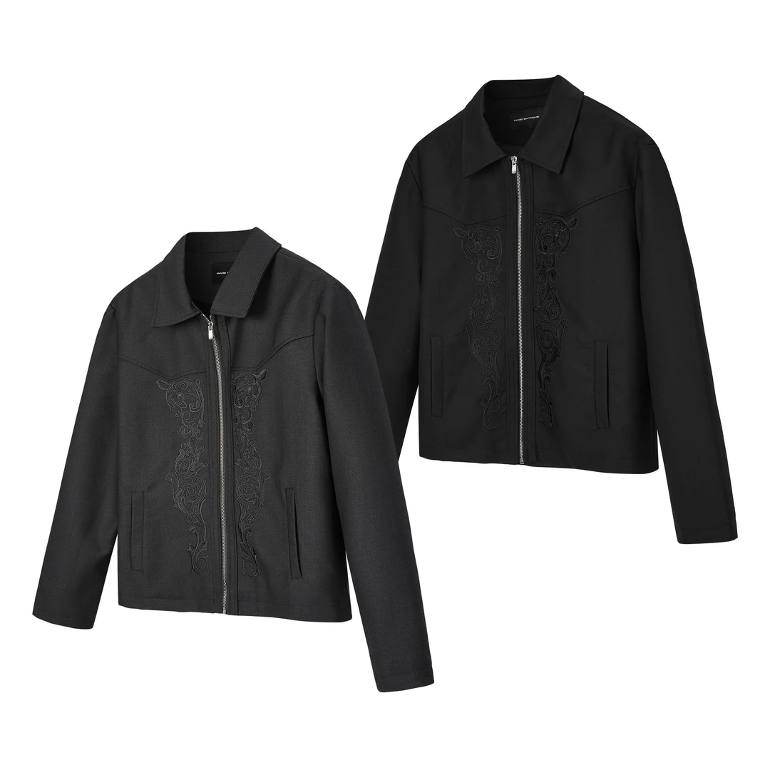 MADEEXTREME 春季雕花西部夹克 Poshfit高密刺绣热感面料夹克外套