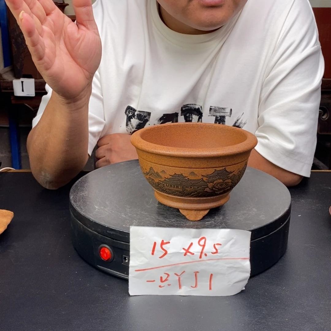 紫砂花盆货号一只YJ1