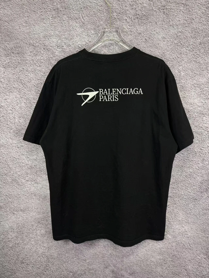 全新未使用 Balenciaga/巴黎世家 回旋镖刺绣LOGO短袖/S码/N0158