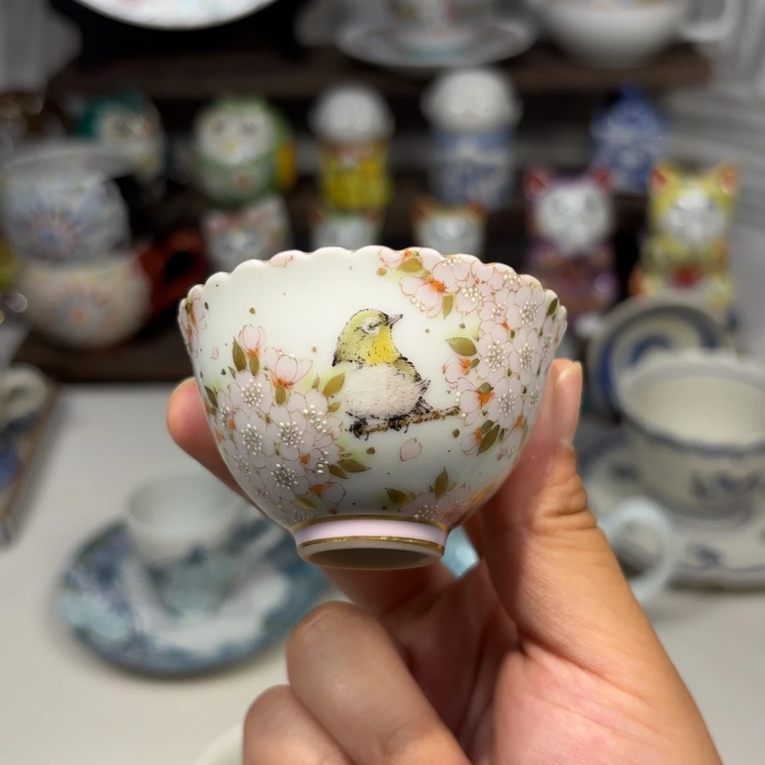 瓷和田里美 内外满绘 主人杯