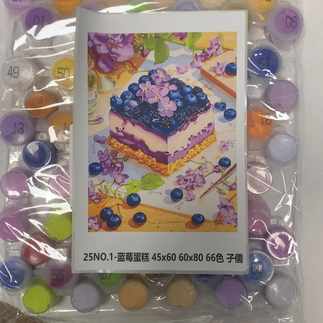 棉布?**?蓝莓蛋糕 中尺寸 亚麻布