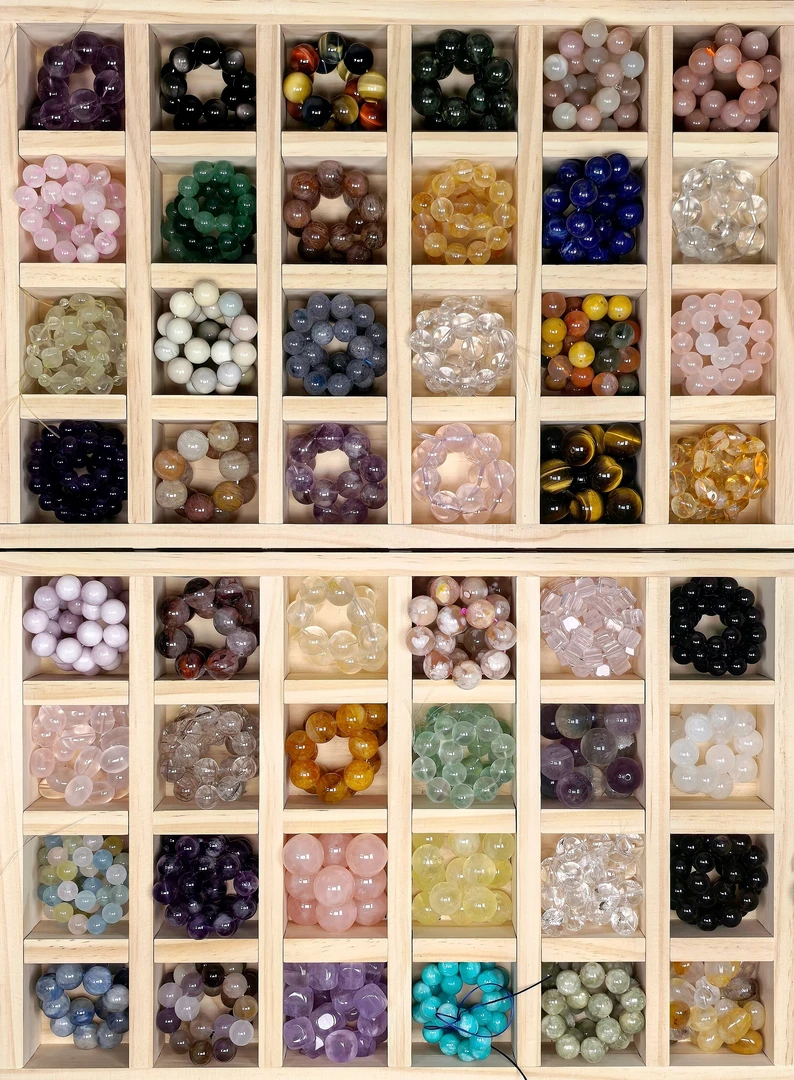 【天然水晶散珠】DIY串珠多样性发珠串水晶珠串一