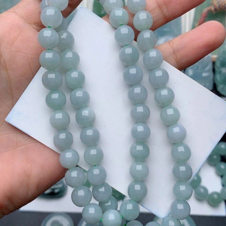 翡翠未镶嵌颈饰珠链