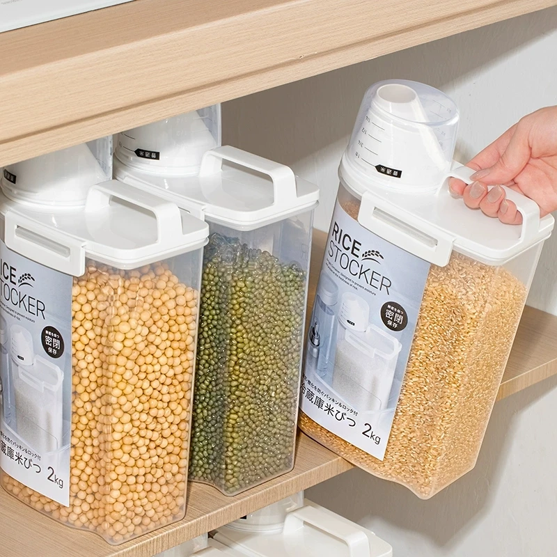 家用杂粮罐装米桶家用防虫防潮密封面粉储存大米五谷收纳盒