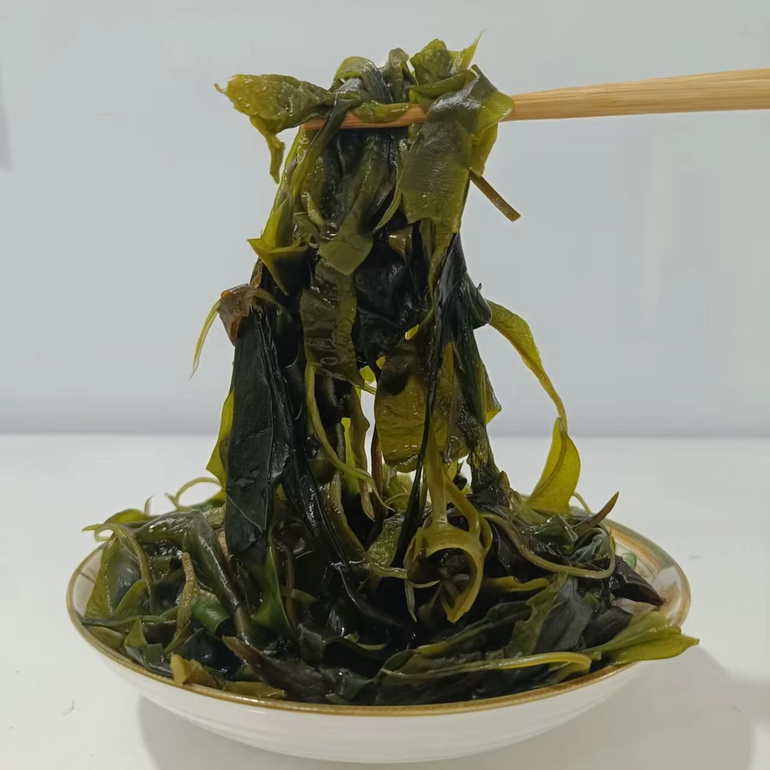 [荣述食品]大连头茬嫩梗裙带菜叶 盐渍海藻类 煲汤凉拌炖菜248g*5