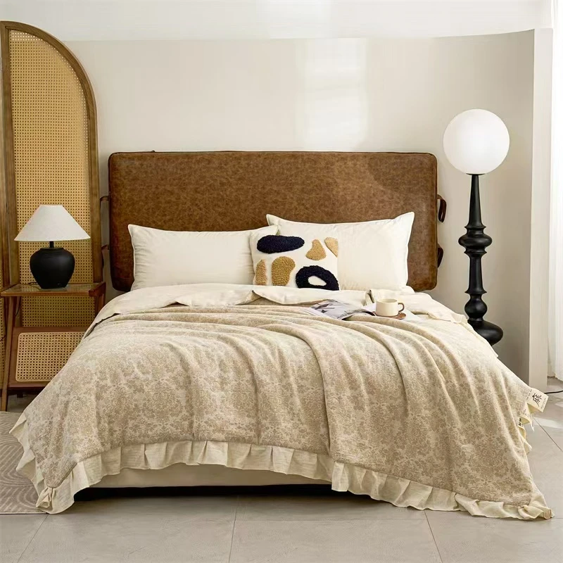 【安妮】200*230cm高端亲肤舒适柔软轻奢雨露麻被子双面可用