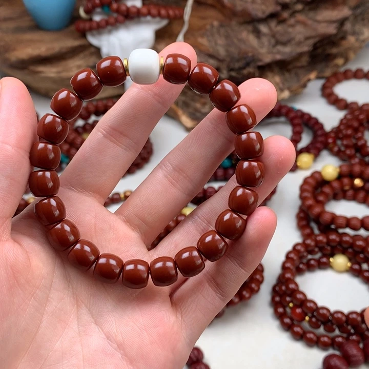 猴头核桃手串直切➕白