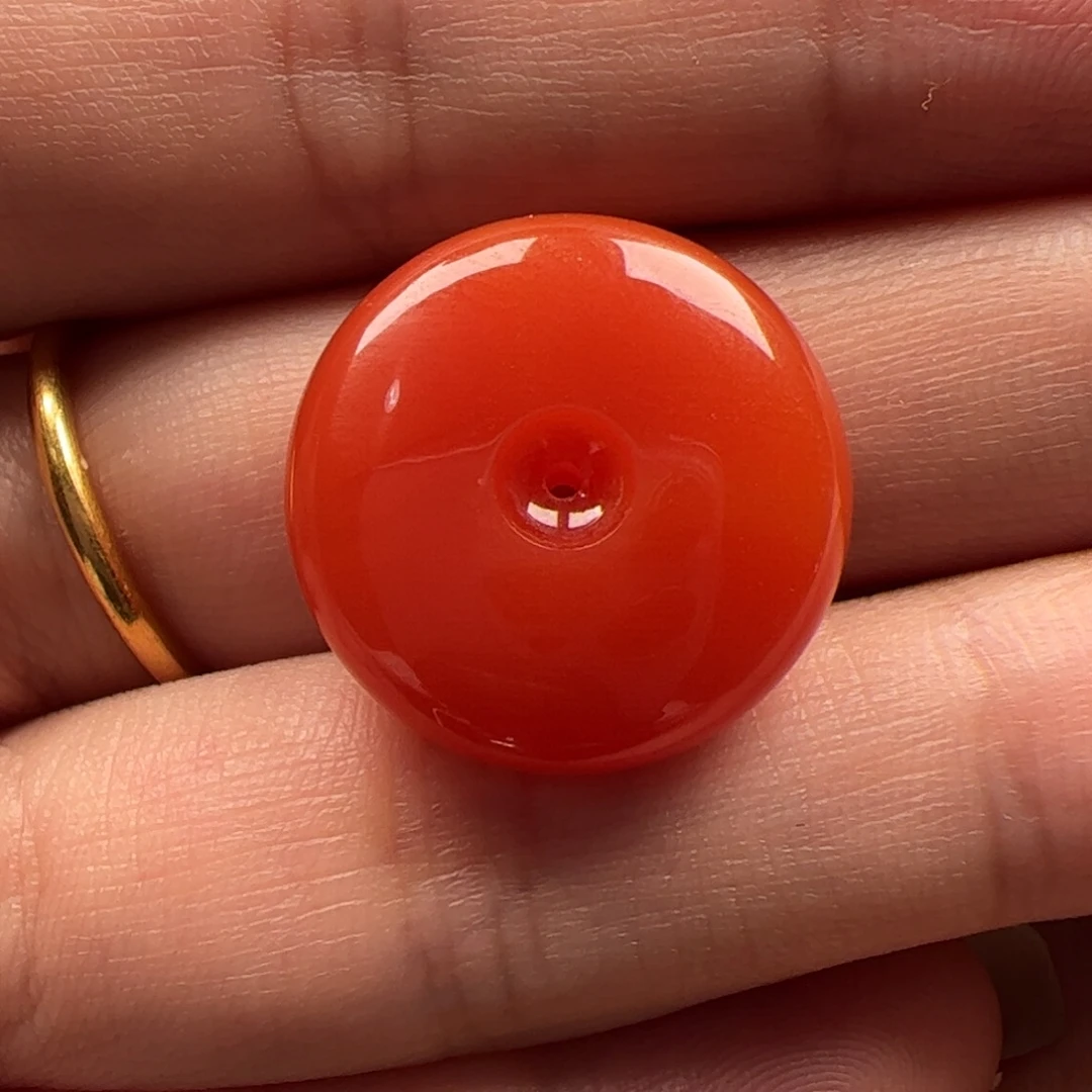 南红玛瑙未镶嵌平安扣19mm