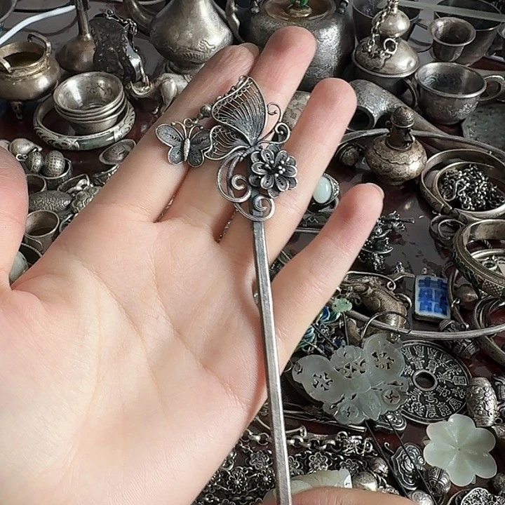 流***雨非金属无合金足银发簪