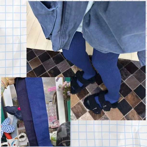 加薄绒亮丝微闪打底连裤袜金棉加绒连裤袜秋冬连脚女