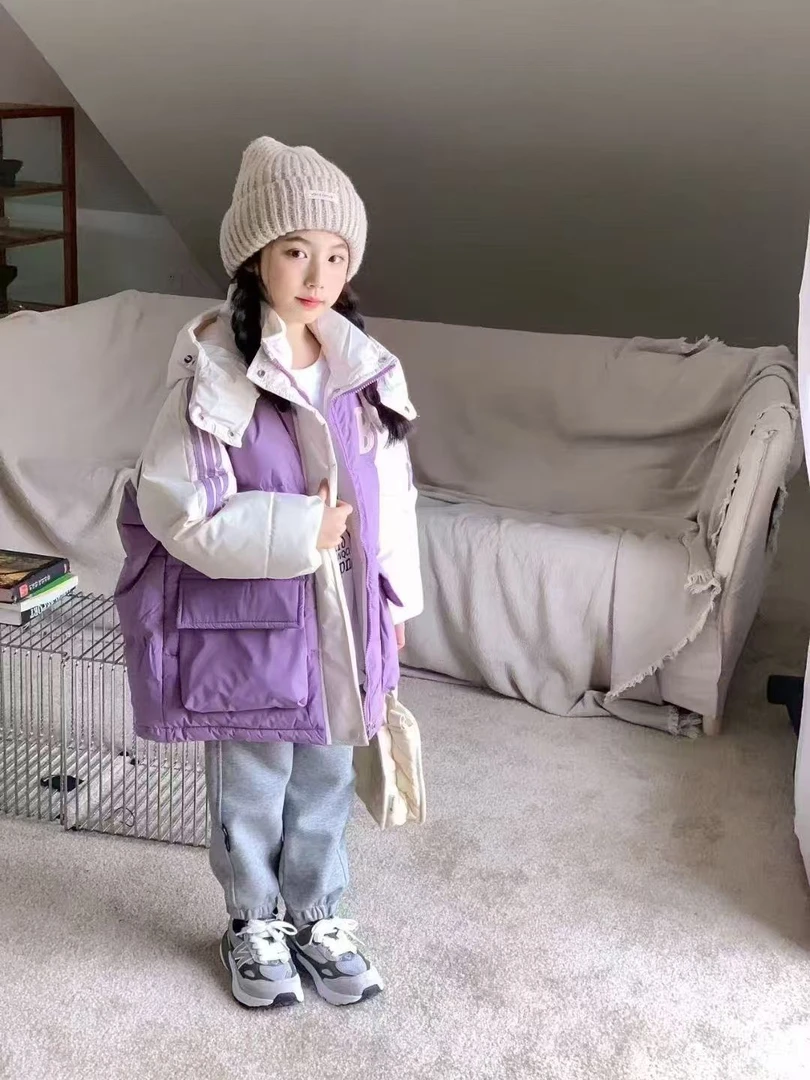 2024儿童冬季羽绒服9806紫色