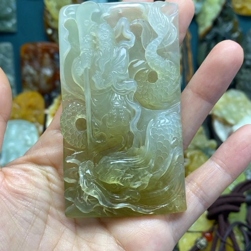【闪购商品】岫玉颈饰未镶嵌好**森关公