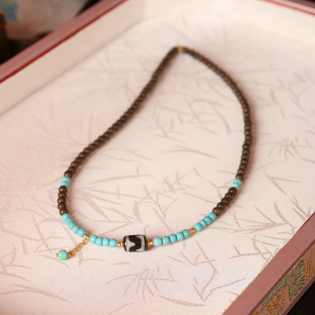 『乐小福』42长18K金绿松石项链多样发货