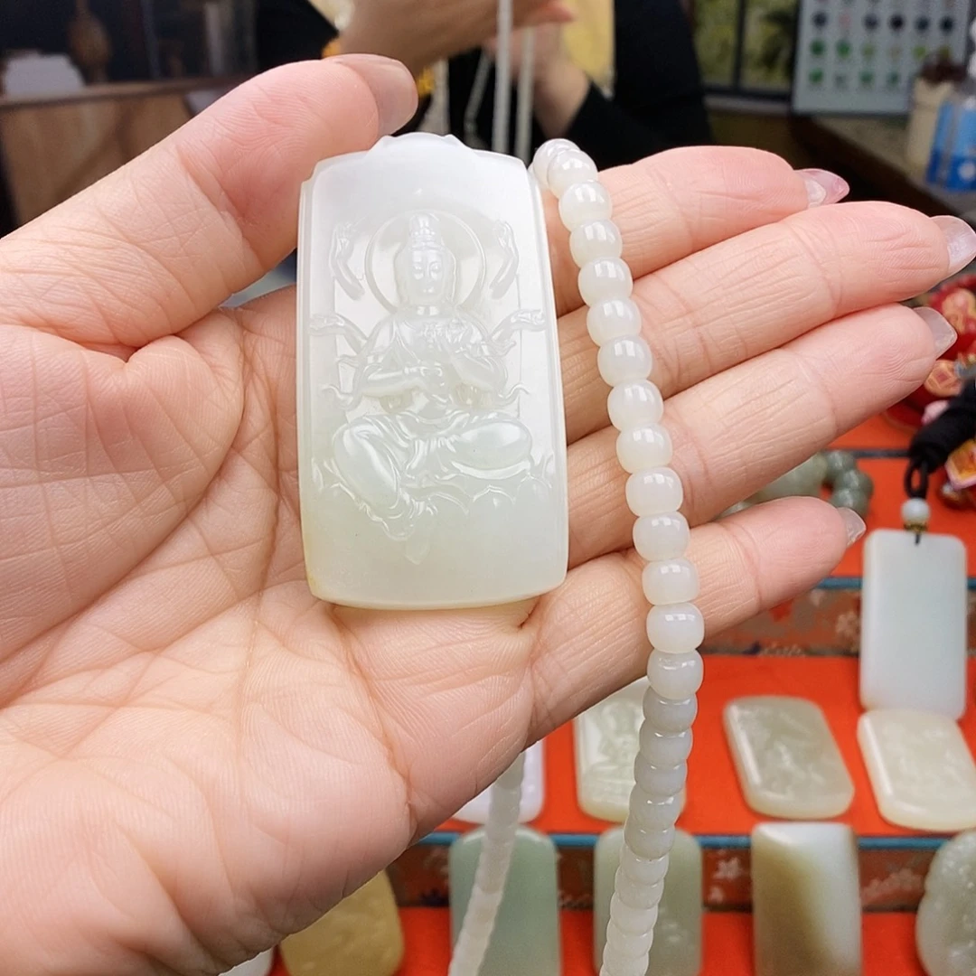 颈饰未镶嵌和田玉深***！