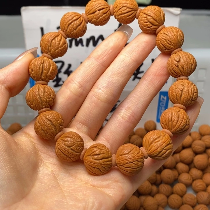 桃核手串16mm左右野生满天星单圈