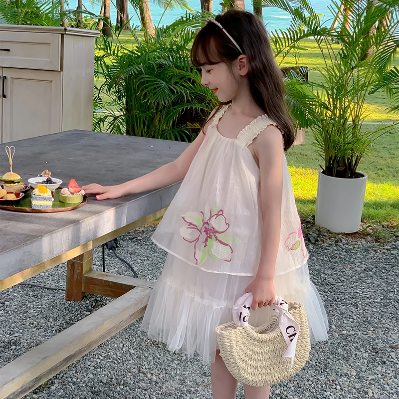 尤画2025原创设计师童品夏季女童中大童连衣裙68055