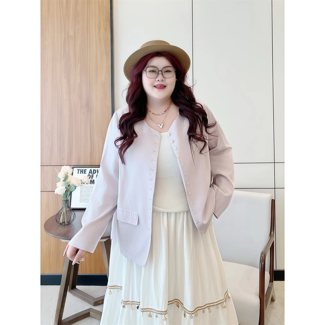 断码捡漏~苏黎世梦 / 夏款文艺范莱赛尔短外套4282花契大码胖mm