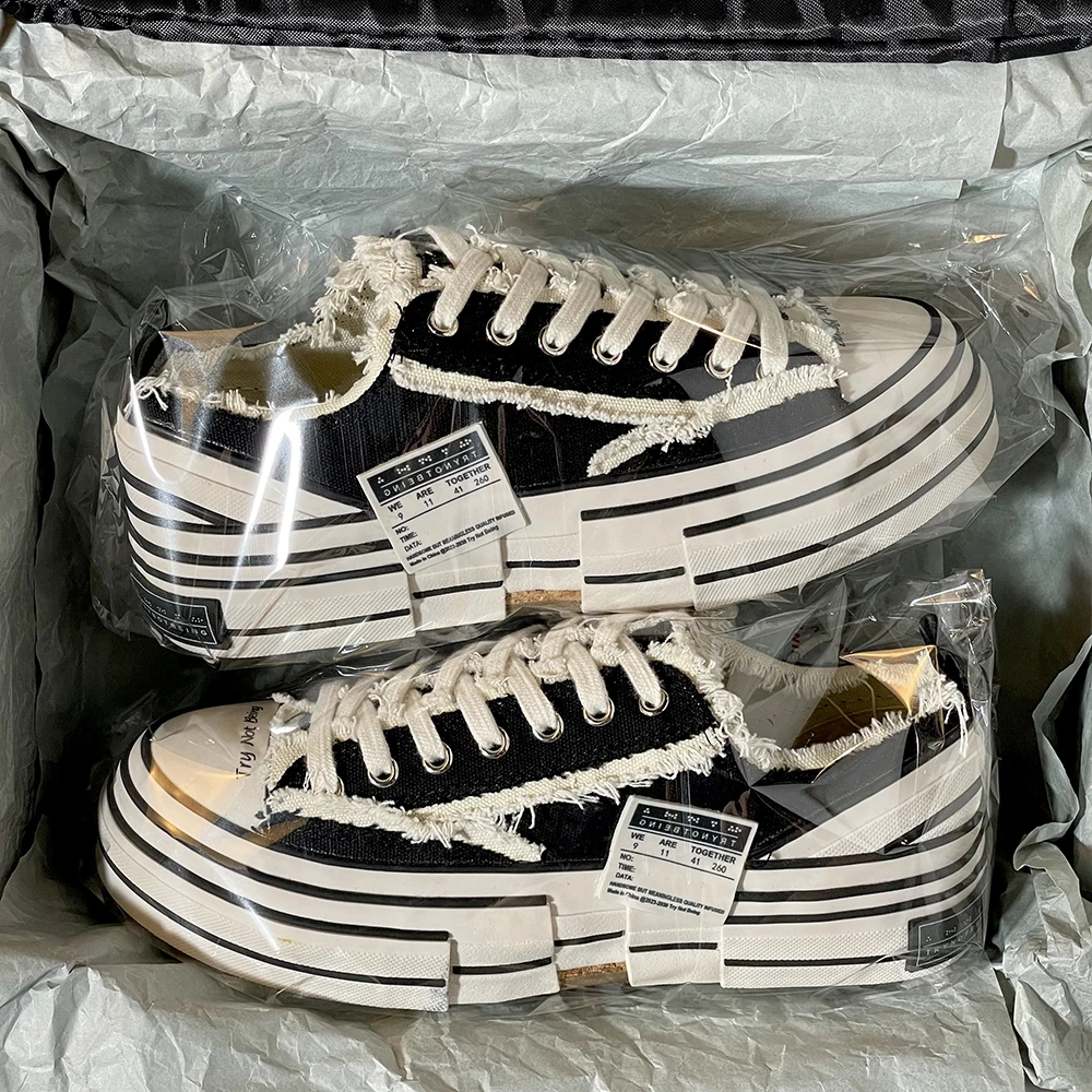 建豪同款厚底乞丐鞋2025夏新款女鞋复古板鞋男款女休闲百搭帆布鞋