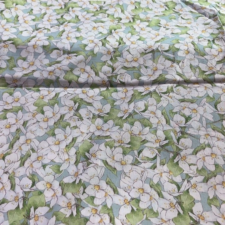 棉 小白梨 60支数码印花全棉府绸1.45幅宽 一米价
