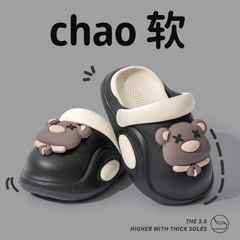 2025儿童洞洞鞋EVA男女童夏季卡通防滑厚软底室内户外宝宝凉拖鞋