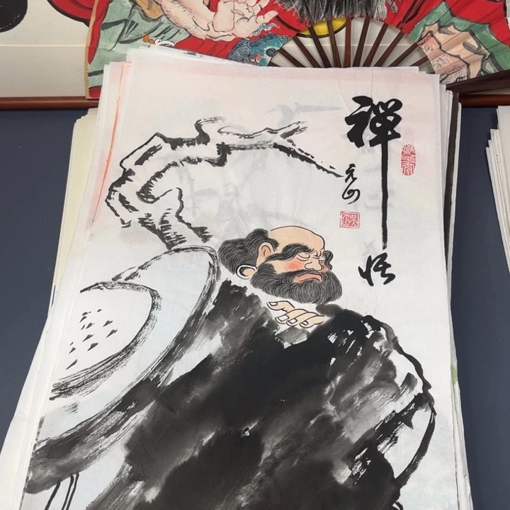 国画Α****ς禅意画手绘作品