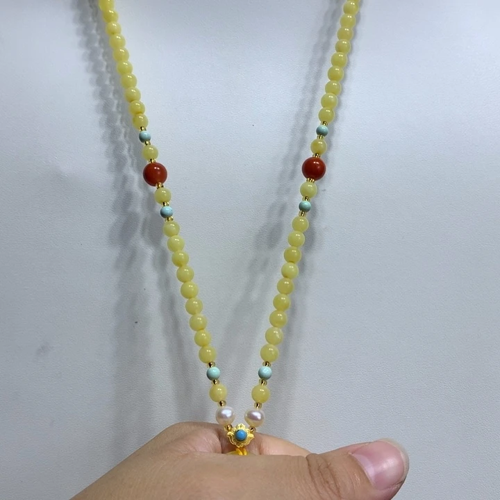 蜜蜡颈饰未镶嵌4.7mm