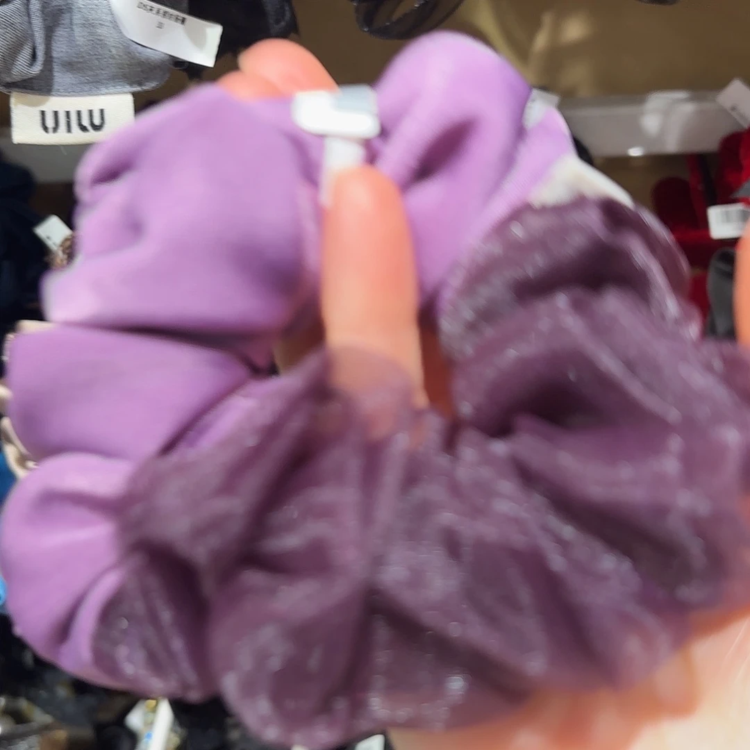 布艺铁合金紫色莎莎拼接小肠圈