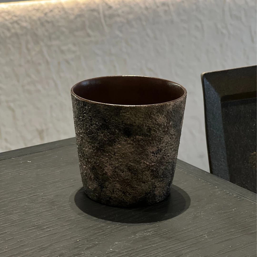 诧寂风系列 黑金色系咖啡直口杯