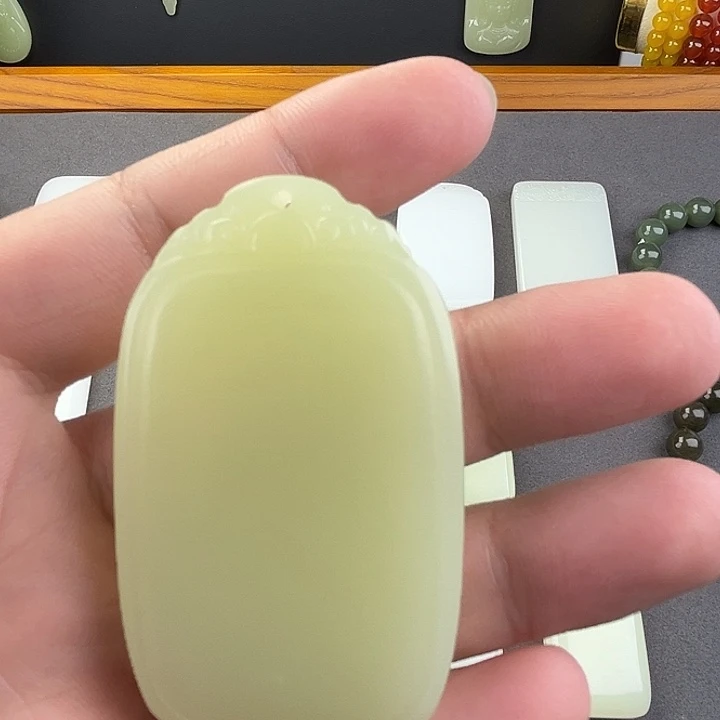 玉平安无事牌46黄口祥云精品