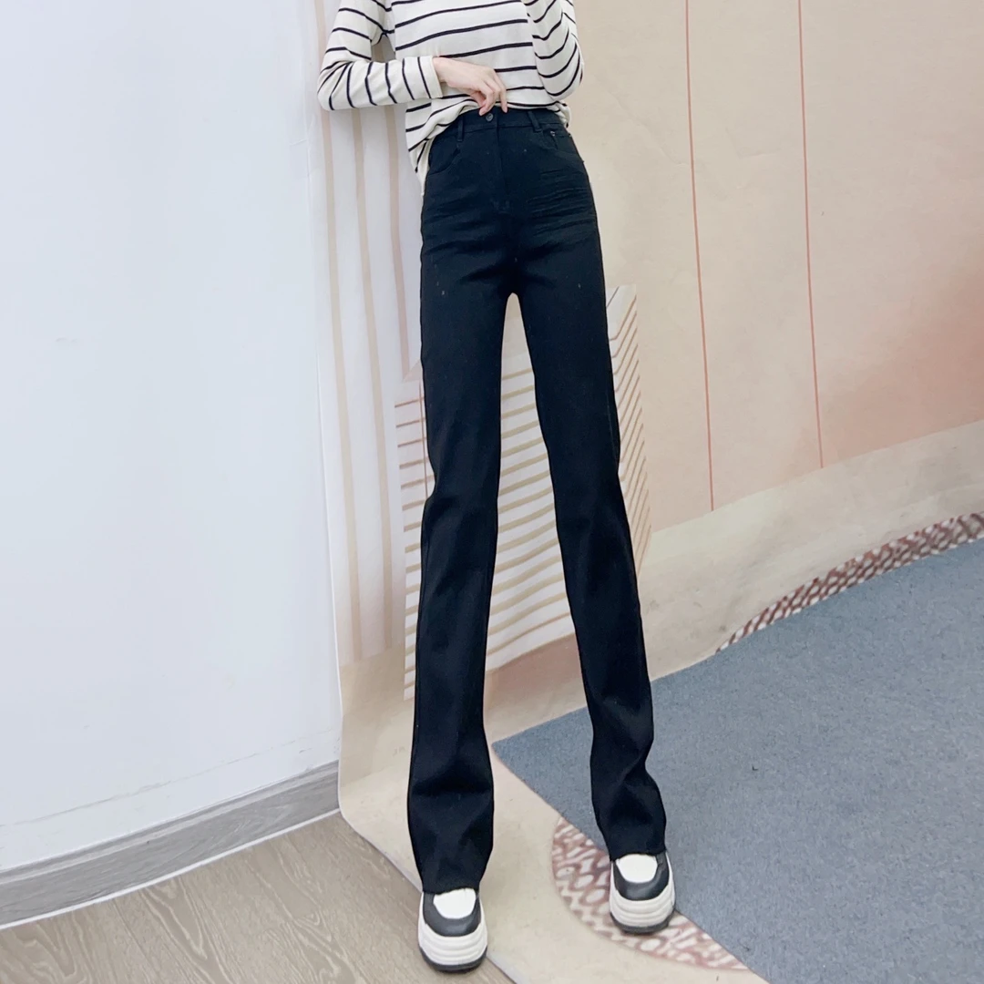 028百搭窄版显瘦弹力毛边牛仔裤0028/GJ